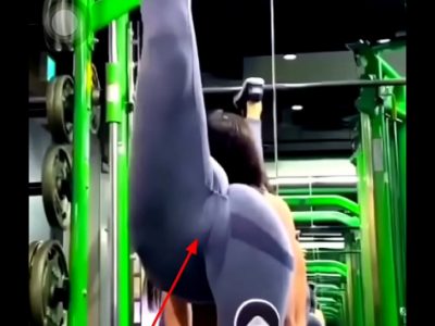 Quay lén em gái tập gym lộ mu